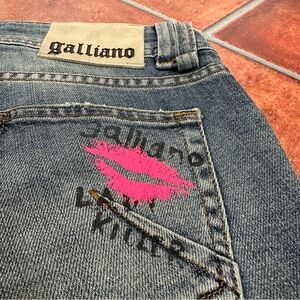 Galliano Women's Lady Killer Kiss Blue Jeans